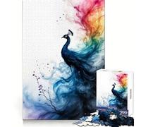 Puzzle da 1000 pezzi "Pavone nel fumo" per adolescenti, ideale per rafforzare la memoria, perfetto per la casa e il tempo libero, con bordi puliti e un regalo prezioso (38x26cm)