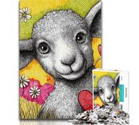 Puzzle da 1000 pezzi "Pecore sulla prateria" puzzle da 1000 pezzi per adolescenti antistress sfida difficile decorazioni e regali unici per la casa (38x26cm)