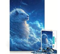Puzzle da 1000 pezzi "Pecore tra le nuvole" per ragazzi, gioco di logica e svago, bordo fine, regalo speciale 38x26cm