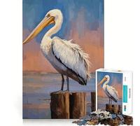Puzzle da 1000 pezzi "Pellicano Bianco Americano" per adulti,gioco di problem solving,taglio di qualità professionale,rilassante attività di gruppo al chiuso (38x52cm)