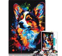 Puzzle da 1000 pezzi Pembroke Welsh Corgi Puzzle per adulti 1000 pezzi, per età 14+ Gioco impossibile Il miglior regalo per adulti e adolescenti 75x50cm