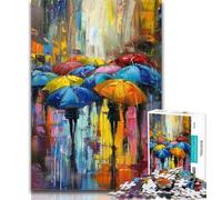 Puzzle da 1000 pezzi "People in the Rain" per adolescenti, giocattolo educativo intellettuale decomprimente, regalo di compleanno, regali 26x38cm