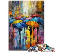 Puzzle da 1000 pezzi "People in The Rain" per adolescenti, per ammazzare il tempo durante le vacanze a casa Ogni pezzo è unico Gioco stimolante e divertente per tutta la famiglia (50x75cm)