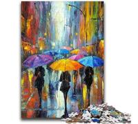 Puzzle da 1000 pezzi "People in The Rain" per adulti, aiuta il cervello a esercitare i giocattoli avvincenti per coltivare la pazienza, gioco di sfida unico 26x38cm