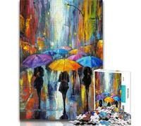 Puzzle da 1000 pezzi "People in the Rain" per adulti, gioco stimolante, ideale come regalo per tutta la famiglia, 50x75cm