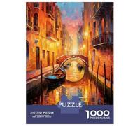 Puzzle Da 1000 Pezzi Per Adolescenti A Canal in Venice Adolescenti Puzzle Giochi Rilassanti Difficili Regali Difficili Per Amici E Familiari 70x50cm/1000pcs