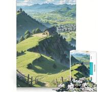 Puzzle da 1000 pezzi per adolescenti "A Long Way to The Village", gioco rilassante, decompressivo per la mente, regalo di compleanno o unico 50x75cm