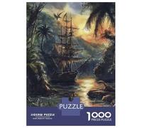 Puzzle Da 1000 Pezzi Per Adolescenti A Pirate Ship Sails Puzzle Per Adulti Gioco Rompicapo Antistress Per Compleanno, Natale 52x38cm/1000pcs