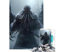 Puzzle da 1000 pezzi per adolescenti a tema invernale Cthulhu con decorazioni artistiche gioco educativo e sfida per tutta la famiglia ideale come regalo (dimensioni 50x75cm)