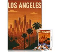 Puzzle da 1000 pezzi per adolescenti a tema Los Angeles, gioco per lo sviluppo del pensiero logico, ottimo regalo per momenti significativi, dimensioni 38x26cm
