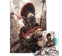 Puzzle da 1000 pezzi per adolescenti a tema "Soldato spartano in guerra" gioco educativo stimolante regalo di compleanno per donne (dimensioni 38x52cm)