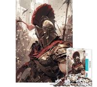 Puzzle da 1000 pezzi per adolescenti a tema "Soldato spartano in guerra" gioco rompicapo educativo ottimo regalo per giochi decorazioni per la casa (dimensioni 38x26cm)