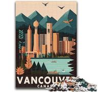 Puzzle da 1000 pezzi per adolescenti a Vancouver, Canada, viaggi per età 14+, gioco a quiz, attività divertenti da fare a casa, regalo di compleanno, regali di viaggio (dimensioni 38x26cm)