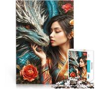 Puzzle da 1000 pezzi per adolescenti Abbraccio dei draghi Vacanza a casa: uccidere il tempo perché è ideale come regalo per tutta la famiglia 50x70cm
