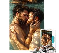Puzzle da 1000 pezzi per adolescenti Abbraccio sottomarino Coppia gay innamorata Gioco pratico Giocattolo avvincente per coltivare la pazienza Ottimo regalo Sfida impegnativa (dimensioni 38x26cm)