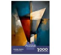 Puzzle Da 1000 Pezzi Per Adolescenti Abstract Angular Structure - Blue, Gold & Red Geometry Puzzle Per Adolescenti Giochi Per Famiglie Sfida Difficile Regali Di Compleanno E Unici 38x26cm/1000pcs
