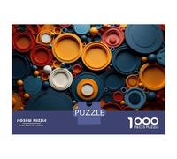 Puzzle Da 1000 Pezzi Per Adolescenti Abstract Colorful Circle Pattern Puzzle Per Adulti Giocattoli Antistress Taglio Di Precisione Regali Di Natale E Compleanno 38x26cm/1000pcs