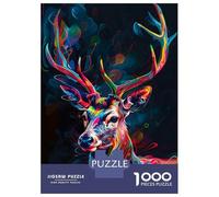 Puzzle Da 1000 Pezzi Per Adolescenti Abstract Deer Puzzle Per Adulti Giocattoli Antistress Analisi E Logica Regalo Di Compleanno, Regali, 70x50cm/1000pcs