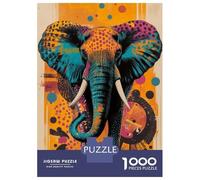 Puzzle Da 1000 Pezzi Per Adolescenti Abstract Elephant Art Vibrant Elephant Pop Art Bold And Striking Wildlife Design Puzzle Per Adulti Fai Da Te Giocattoli Sfida Difficile Regali Per Amici E Famili