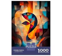 Puzzle Da 1000 Pezzi Per Adolescenti Abstract Fish Art - Geometric Nature Design in Vibrant Colors Puzzle Per Adulti Fai Da Te Giocattoli Sfida Difficile Regali Per Amici E Familiari 52x38cm/1000pcs