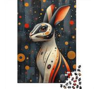 Puzzle Da 1000 Pezzi Per Adolescenti Abstract Rabbit Art Print Puzzle Per Adulti Giochi Rilassanti Taglio Di Precisione Regali Di Natale E Compleanno 52x38cm/1000pcs
