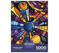Puzzle Da 1000 Pezzi Per Adolescenti Abstract Stained Glass Space Scene Puzzle Per Adulti Giocattoli Antistress Analisi E Logica Regalo Di Compleanno, Regali, 52x38cm/1000pcs