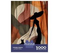Puzzle Da 1000 Pezzi Per Adolescenti Abstract Woman Cat Art Print-2 Puzzle Gioco Per Famiglie Regali Per Donne Divertimento A Casa Attività, 52x38cm/1000pcs
