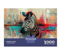 Puzzle Da 1000 Pezzi Per Adolescenti Abstract Zebra Art Print Puzzle Per Adolescenti Giochi Per Famiglie Sfida Difficile Regali Di Compleanno E Unici 38x26cm/1000pcs
