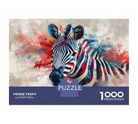 Puzzle Da 1000 Pezzi Per Adolescenti Abstract Zebra Art Print Puzzle Per Adulti Giocattoli Fai Da Te Decorazione Per La Casa Offerta Come Regalo Per Tutta La Famiglia 38x26cm/1000pcs