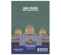 Puzzle Da 1000 Pezzi Per Adolescenti Abu Dhabi UAE Poster Art Puzzle Giochi Divertenti Regalo Decorativo Perfetto Per Amici E Familiari 70x50cm/1000pcs