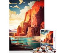 Puzzle da 1000 pezzi per adolescenti Abu Simbel dipinto a olio giocattolo educativo regalo per donne e uomini gioco rompicapo collezione di artisti belle arti dimensioni 50x75cm