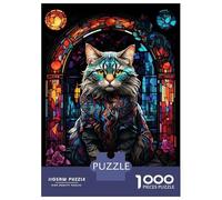 Puzzle Da 1000 Pezzi Per Adolescenti Abyssinian Cat Abstract Puzzle Per Adulti Giochi Divertenti Sfida Difficile Gioco Impegnativo Regali 70x50cm/1000pcs