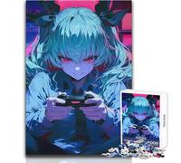 Puzzle da 1000 pezzi per adolescenti, acciughe, anime, gamer, ragazza, rompicapo, giochi per famiglie, corsa di velocità, giocattolo educativo, dimensioni 38x26cm