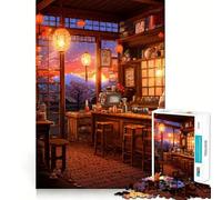 Puzzle da 1000 pezzi per adolescenti,accogliente negozio di ramen,pixel,bordi precisi,arte,attività per la mente intelligente,gioco rilassante,regalo di compleanno (38x26cm)