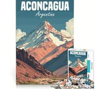 Puzzle da 1000 pezzi per adolescenti, Aconcagua, Argentina Gioco rilassante, stimolante da completare, ideale per rafforzare il legame di coppia 50x75cm