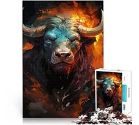 Puzzle da 1000 pezzi per adolescenti Acquerello Minotauro resistente Rompicapo per Ogni pezzo è unico - Gioco divertente e stimolante per tutta la famiglia 38x26cm