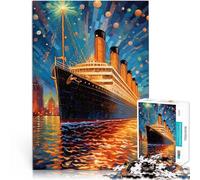 Puzzle da 1000 pezzi per adolescenti Acquerello Titanic per il giocattolo di sfida del gioco educativo Migliorare l'amore tra le coppie 52x38cm