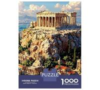 Puzzle Da 1000 Pezzi Per Adolescenti Acropolis of Athens Illustration Puzzle Per Adulti Giochi Rilassanti Decorazione Per La Casa Offerta Come Regalo Per Tutta La Famiglia 52x38cm/1000pcs