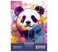 Puzzle Da 1000 Pezzi Per Adolescenti Adorable Panda Pop Art Puzzle Per Adulti Giocattoli Antistress Taglio Di Precisione Regali Di Natale E Compleanno 38x26cm/1000pcs