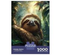 Puzzle Da 1000 Pezzi Per Adolescenti Adorable Sloth in Jungle Puzzle Per Adulti Gioco Pratico Antistress Regali Per Amici E Familiari 52x38cm/1000pcs