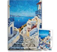 Puzzle da 1000 pezzi per adolescenti Aegean Vista Blues Tough Challenge Gioco educativo Regali per donne e uomini (dimensioni 50x75cm)