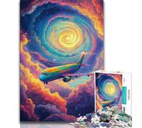 Puzzle da 1000 pezzi per adolescenti Aereo tra le nuvole Puzzle per adolescenti, apprendimento educativo per È ideale come regalo per tutta la famiglia (dimensioni 38x26cm)