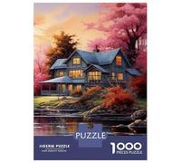 Puzzle Da 1000 Pezzi Per Adolescenti Aesthetic Cherry House Puzzle Per Adulti Giochi Rilassanti Migliorano La Memoria Regali Antistress 38x26cm/1000pcs