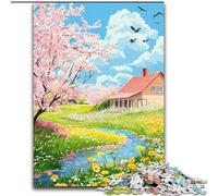 Puzzle da 1000 pezzi per adolescenti, affascinante cottage, giocattolo a forma di elefante, gioco intellettuale, regalo di compleanno, regali, arte murale per età 14+ (dimensioni 50x75cm)