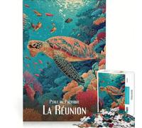 Puzzle da 1000 pezzi per adolescenti, Affiche La Réunion, gioco rompicapo, taglio di precisione, compleanno e Natale 38x26cm