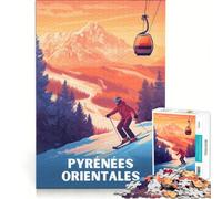 Puzzle da 1000 pezzi per adolescenti, Affiche Pyrénées Orientales, gioco rompicapo, taglio di precisione, compleanno e Natale 38x52cm