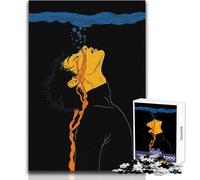 Puzzle da 1000 pezzi per adolescenti "Affogare nel dolore", accogliente e rilassante, divertimento per il tempo libero, vestibilità perfetta, alta precisione, dimensioni del giocattolo: 38x26cm