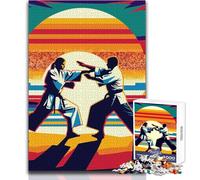 Puzzle da 1000 pezzi per adolescenti Aikido Fight Wpap Sunset Rompicapo Giochi per famiglie Migliora la memoria Regalo di compleanno Dimensioni 50x75cm