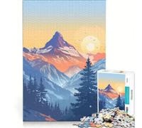 Puzzle da 1000 pezzi per adolescenti, alba alpina, gioco rilassante, stimolante da completare, per rafforzare l'amore tra le coppie 38x26cm