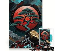 Puzzle da 1000 pezzi per adolescenti,albero bonsai,arte kintsugi,bordi precisi,gioco di logica,divertimento rilassante,regalo di Natale artistico 38x52cm